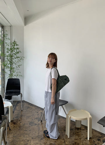 Fella Side Coloring Zipper Banding Pants